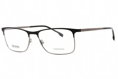 HUGO BOSS BOSS 1186 RZZ Eyeglasses Matte Black Dark Ruthenium Frame 58mm