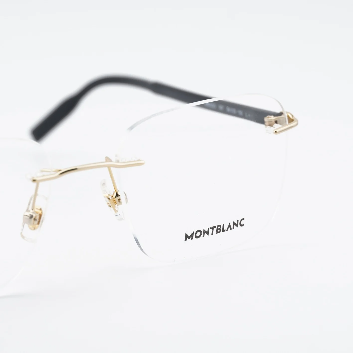 Montblanc MB0222O 007 Gold/Black 58mm Eyeglasses New Authentic 2